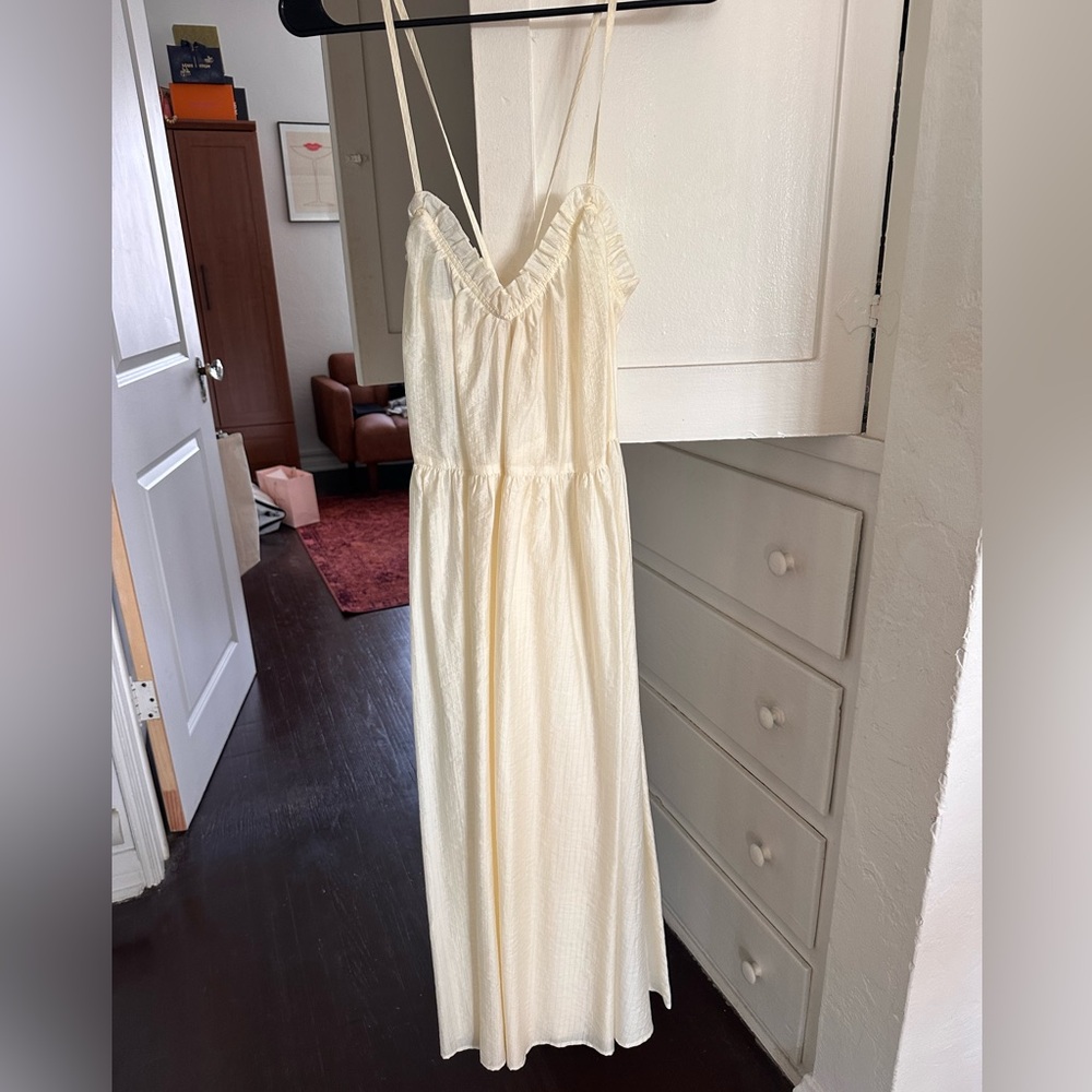 DAWN X DARE Designer Cream Maxi Dress